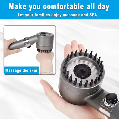 4 in 1 High-Pressure Showerhead with Filtration & Massage