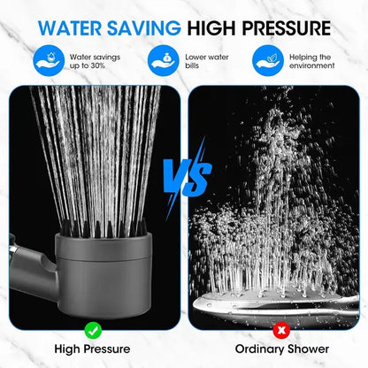 4 in 1 High-Pressure Showerhead with Filtration & Massage