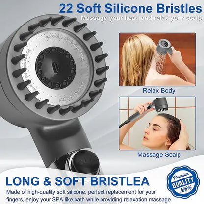 4 in 1 High-Pressure Showerhead with Filtration & Massage