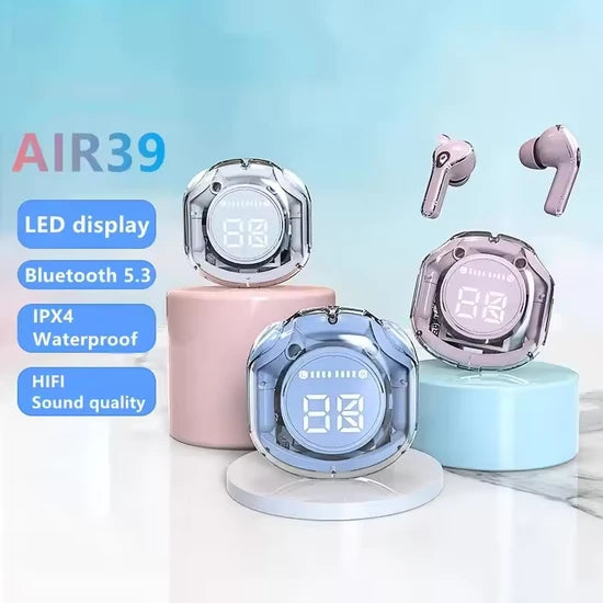 T8 Crystal Transparent Wireless Earbuds (Air 39)