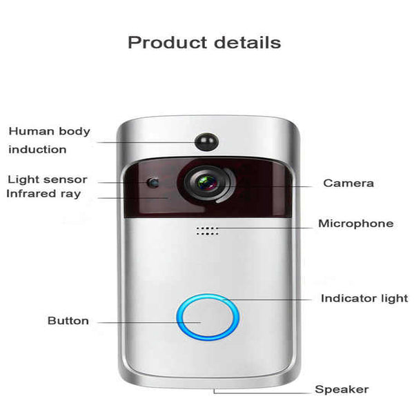 Wireless doorbell with Camera (HD 1080p)